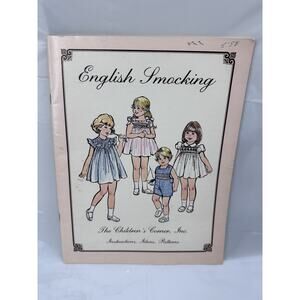 Vintage 1981 English Smocking The Childrens Corner Instructions, Ideas, Patterns